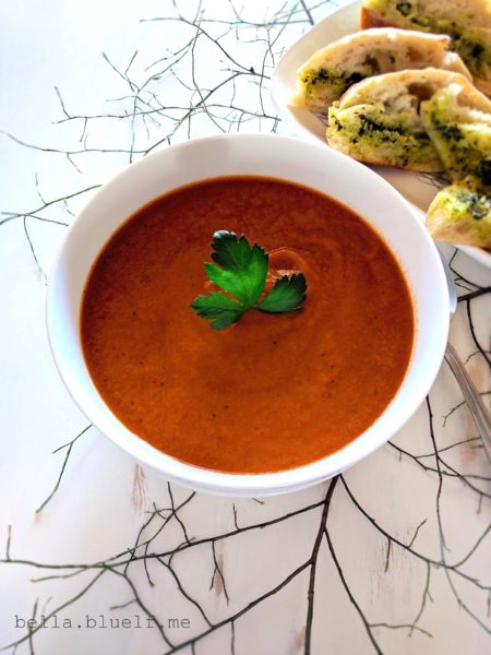 Recipe — Colorful Vegetables Spiced Soup and Herbed Bread