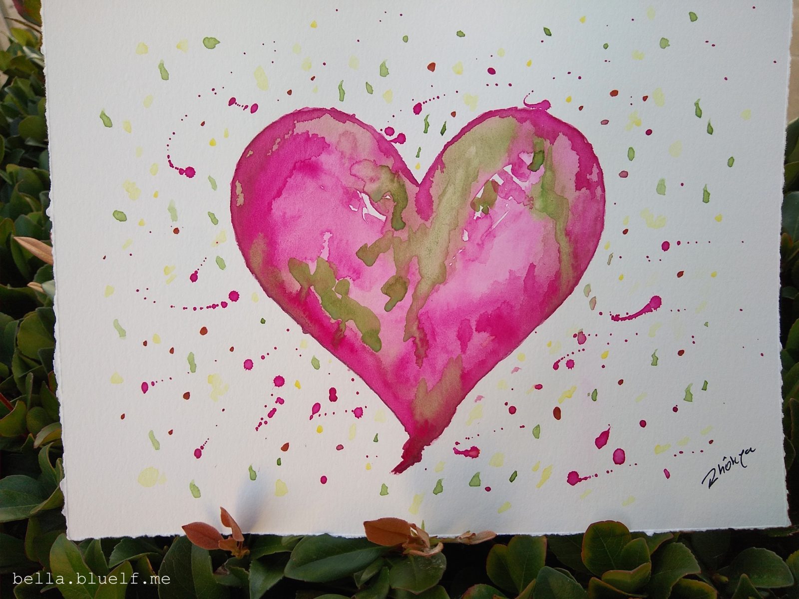 Abstract Watercolor Heart