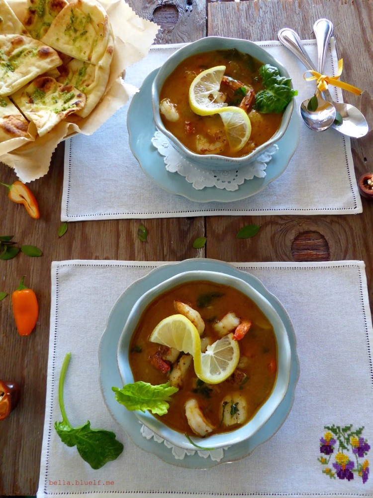 Rainbow Carrot Fish Soup with Spinach - 2016 photo 1 by Rhônya Holman for bella.bluelf.me